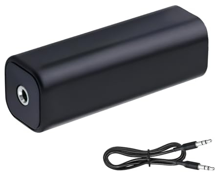 Ground Loop Noise Isolator, Isolatore di Rumore ad Anello di Terra per Sistemi Audio di Auto e Stereo Domestici, Elimina Sibili, Compatibile con Dispositivi con Jack da 3,5mm, Cavo Audio Incluso
