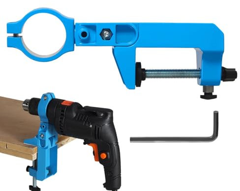 Support de perceuse réglable – Support de perceuse à hauteur réglable, support stable pour perceuses électriques | Support de perceuse robuste pour perçage de précision, base d'outils d'atelier, pince