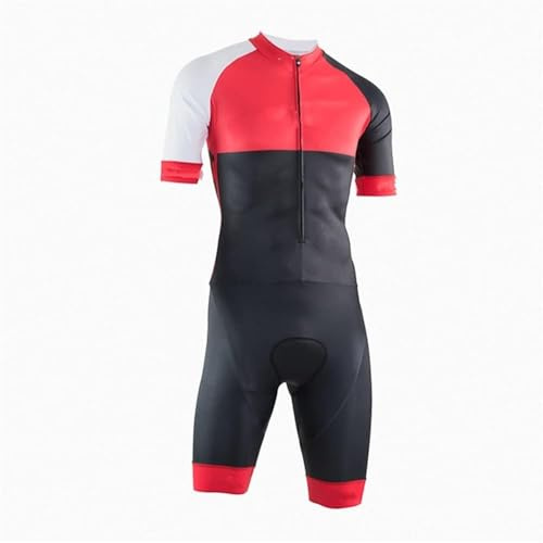 Triathlon Tri Suit - Triathlon Suit Kortärmad Jersey Korta Ben Skinsuit Tri Kit - Herr Cykeltröja, B, 4XL