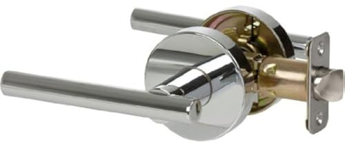 Designers Impressions Kain Design Contemporary Polished Chrome Passage Euro Door Lever Hardware (Hall and Closet)