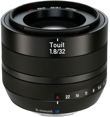 Zeiss Touit 1.8/32 per Fotocamere Mirrorless Aps-C di Fujifilm (Con Innesto X), Nero