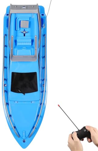 SUPVOX Jouet de Bateau Télécommandé Rapide en Plastique, Moteur Haute Efficacité, 1 Set, pour Piscine et Lacs, Cadeau d'anniversaire pour Garçon et Filles