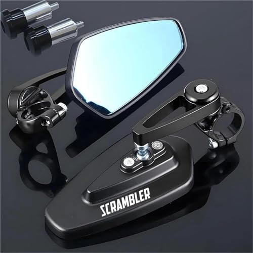 TXDBD Specchietti Retrovisori Per Moto Per Ducati Scrambler 400 800 1100 2014 2015 2016 2017 Specchietto Retrovisore Laterale Per Estremità Manubrio parcheggio specchietto(Colore 3)