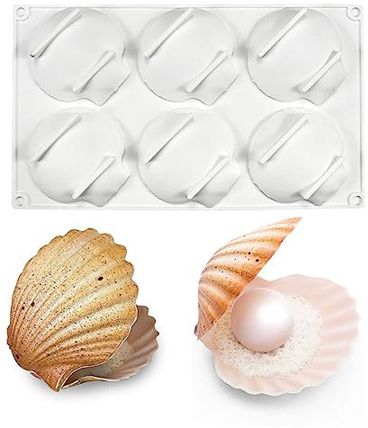 Kuchenform, Muschelform, Silikon, Backform, Keksform, Backform, Küchenzubehör (Muschel J_30 x 17 x 2,5 cm)
