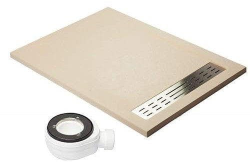 PLATO DE DUCHA PREMIUM CREMA - 70x100cm - resina con cargas minerales