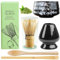 BAIFULAI 5er-Set Matcha Set, Matcha Tee Set, Matcha Schneebesen Set, Matcha Schale aus Keramik, Teelöffel, Schneebesenhalter, Japanisches Zubehör für Matcha-Zeremonie