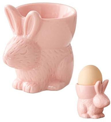 Lot de 3 coquetiers en porcelaine - En céramique - Pour œufs bouillis doux ou durs - Pour Pâques, décoration de printemps, dîner, décoration de table (style rose 2)