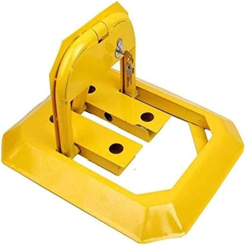 Barrière de stationnement verrouillable, garde-corps mobile pliable pour une protection sécurisée du véhicule avec clé, protection durable de l'espace de stationnement