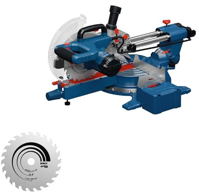 Bosch PRO Troncatrice a filo GCM305-216S (incl. 2 lame, 2 estensioni laterali, righello di misurazione, morsetto, sacchetto raccoglipolvere e chiave)
