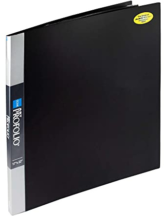 Itoya Original Art ProFolio 17x22 Black Photo Album Book with 48 Pages - Photo Album Art Portfolio Folder for Artwork - Picture Book Portfolio Binder - Presentation Binder Photo Book
