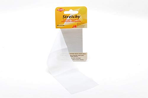 Kleiber Iron On Elasticated Clothing Repair Tape, 40cm x 6cm, Light Blue