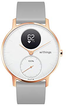 Withings Steel HR - Hybrid Smartwatch - Aktivitätstracker mit Connected GPS, Herzfrequenzmessungen, Schlafüberwachung, Smartphone-Benachrichtigungen, wasserdicht und einer Akkulaufzeit von 25 Tagen