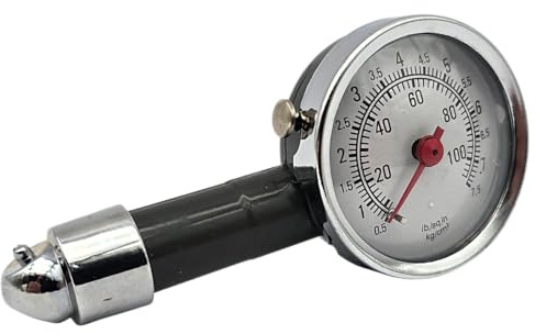 HERO Reifendruckmesser Reifendruckprüfer Luftdruckprüfer Manometer 7,5bar Auto Reifendruck Luftdruck Prüfer 0-100Psi Druckprüfer Mechanischer Luftdruckmesser für Auto, Fahrrad und Motorrad, KFZ