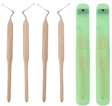 TOPINCN Biodlingsverktyg, 2-Pack, Rostfritt Stål, Trähandtag