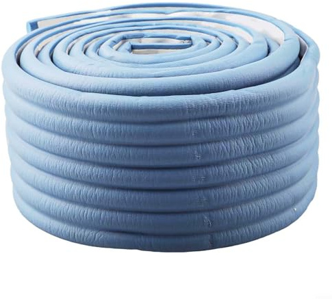 Outdoor Water Pipe Insulation Strip 2m x 8cm Foam Wrap for Cold Weather, Pipe Anti-Freeze Tape for HVAC and Radiator Pipes, Insulation Strip for Pipes with Noise Reduction, Beige(Blue)