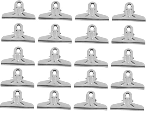 Milisten Lot de 20 Pinces en Acier Inoxydable 7,5 Cm pour Dossier, Clip Multifonction pour Dessin, Support Photo et Documents, Usage Bureau, École et Maison