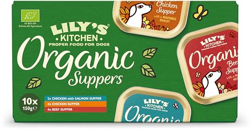 Lily's Kitchen Organic Wet Dog Food - Multipack, 10 x 150g. Complete & Balanced, Made with Natural Ingredients for Adult Dogs