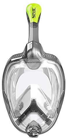 SEAC Enfant Seac Unica MD Masque de Plong e Faciale pour le Snorkeling Enfants 10 Jeunes et Petits Vi, noir/vert, S/M EU