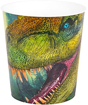 Idena 11545 - Papierkorb Kinder, Dinosaurier Motiv, 9 Liter Fassungsvermögen, aus PP, Mülleimer für Kinderzimmer