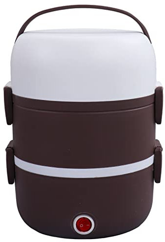 Fiambrera Eléctrica de 250 W, 3 Capas de Calefacción, Fiambrera, Calentador de Huevos, Calentador de Alimentos Portátil, Fiambreras Bento, Fiambrera con Rejilla para Huevos Al Vapor para(Púrpura)