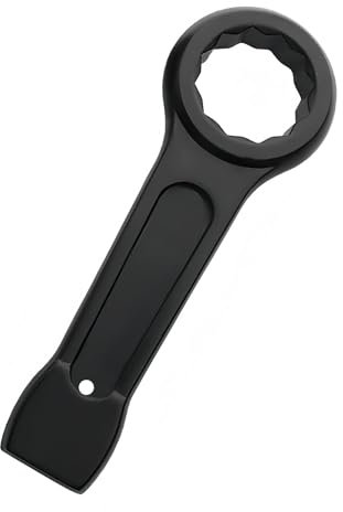 LEPEVNEY Slogging Box End Striking Ring Wrench Metric Slugging Flat Single Ring Spanner 24mm