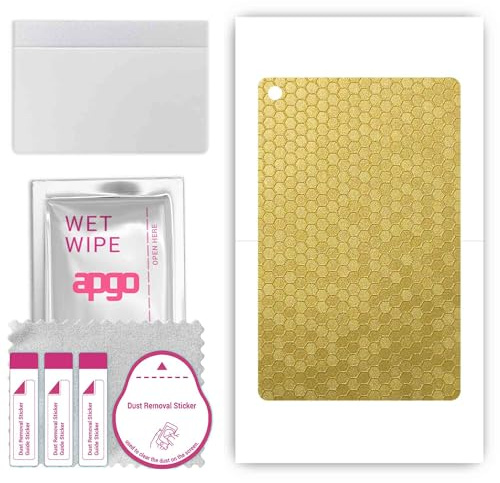 apgo skin sticker film foil vinilo lámina para la parte posterior del teléfono inteligente para Motorola Moto Tab G62 LTE Panal de oro
