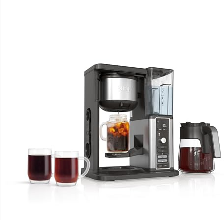 Ninja Hot & Iced XL Caffettiera con rapida preparazione a freddo, 4 stili di preparazione, tazza piccola 8 misure per viaggiare, macchina da caffè monoscocca da 12 tazze, filtro permanente, serbatoio