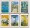 Claude Monet - Set di poster artistici da parete per camera da letto, soggiorno, decorazione per la casa, 6 x A4 | senza cornice)