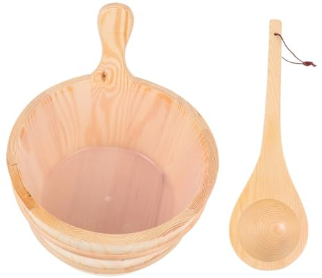 CAXUSD Ensemble Cuillère Tonneau Seau De Sauna Cuillère De Sauna Accessoires De Fournitures