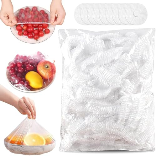 300 Pièces Charlotte Alimentaire Sacs De Conservation Des Aliments Réutilisables Couvre Plat Reutilisable Film Alimentaire Elastique Pour Conservation Fruits Et Légumes.
