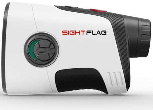 SIGHTFLAG GF2 Golf Rangefinder with Slope, 1300 Yards Laser Range Finder, 7.5X Magnification, Flag Pole Locking Vibration 0.3 Yard Accuracy Rechargeable Magnetic Golf Accessories Gift for Men Women