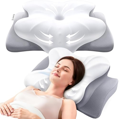 MOONYIN Nackenkissen Kopfkissen, Memory Foam Kissen, Nackenstützkissen, Ergonomisches Kopfkissen, Pillow Kissen für Seiten, Rücken & Bauchschläfer Hochwertiges Design
