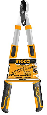 Ingco Hlts7608 Troncarami Telescopico Professionale Da 650 A 850 Mm Cesoia Potatura Rami