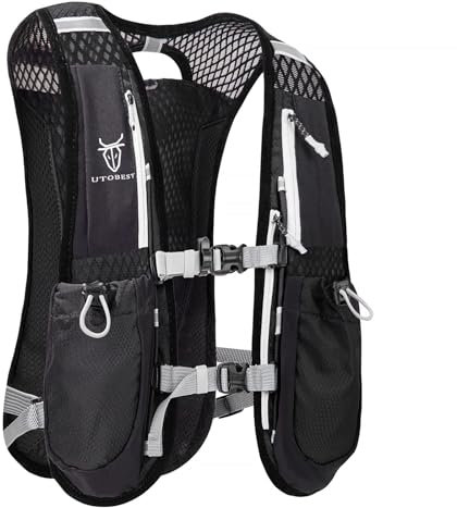 UTOBEST Running Backpacks Lightweight Hydration Pack Functional Running Vest 5L (Black)