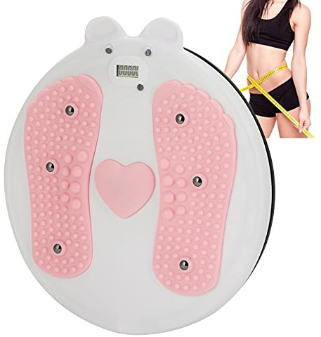 Dioche Twister Waist Twisting Disc Balance Board mit 6 Magneten, Rutschfeste Runde Rotierende Balance Board Platte für Körperformung Twisting Übung, Rosa