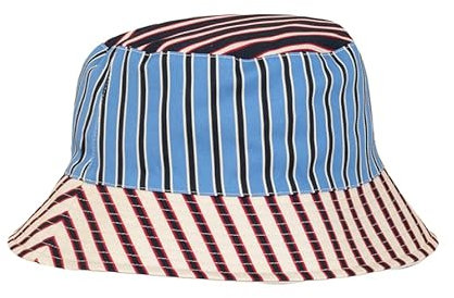 Tommy Hilfiger Iconic Soft Bucket, Wendehut, Creme, Blau-Streifen