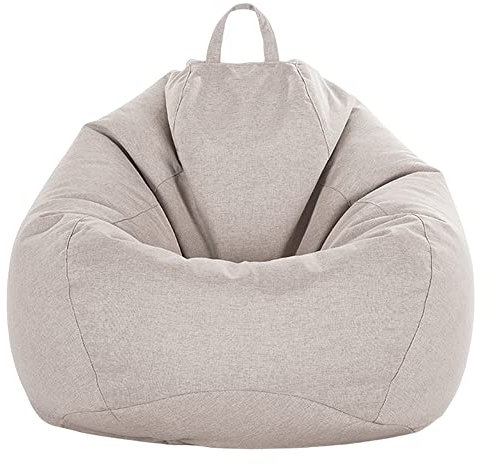 FANSU Sitzsack Waschbar, Sitzsack Ohne Füllung, Sitzsack-StuhlbezugIndoor Outdoor, Sitzsäcke für Kinder Erwachsene, Textile Aufbewahrung mit Reißverschlus (120x160cm,Mandel)