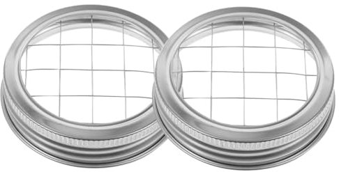 BESTonZON 2 Piezas Tapas De Tarro De Albañil Jarrón De Tarro De Albañil Tapas De Tarros De Albañil Tapas De Rana De Flores Tapa De Conservas Tapas De Repuesto Ronda Enchufar Acero Inoxidable