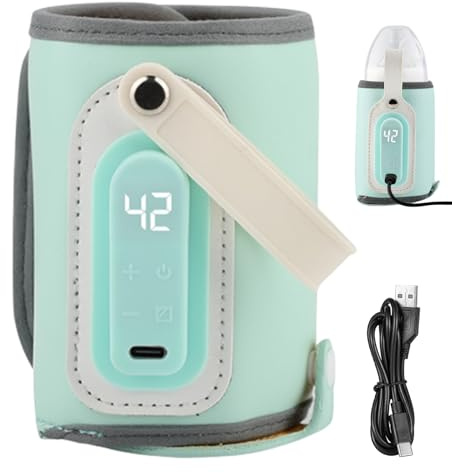 Calentador de biberón USB Botella aislamiento de aislamiento Botella calentador con control de temperatura ajustable calentador de botellas portátiles para calentadores de viaje esterilizadores