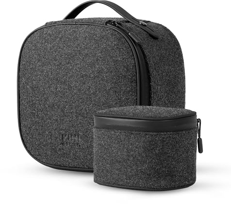 KIWI design P4 Set di Custodia in Due Pezzi Adatto con Meta Quest 3S/Quest 3/Quest 2/Vision Pro e Accessori per Controller Touch, Mini Custodia da Viaggio,Non Adatto a Fasce Elite/Halo o a Batteria