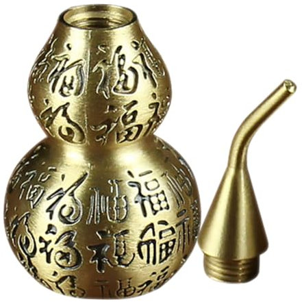 Alipis Statue Ornament Gourd Stability Copper Unique Decorative Good Craft Metal Delicate Gourd Shape Sculpture Home for Housewarming and Home Décor