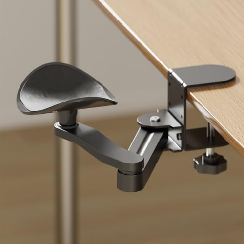 lomonmen Skrivbord armbågsstöd, ergonomisk armstöd för kontor, 360° roterande skrivbordsförlängning, datorarm för hem och kontor
