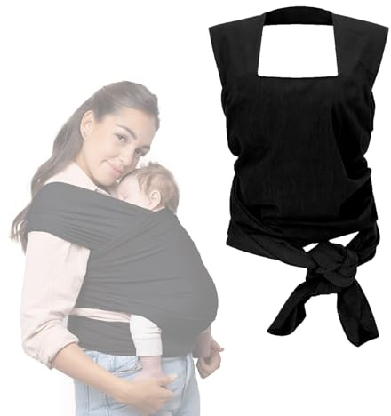 Fular Portabebe Transpirable Porteo Bebe Capacidad de Carga 15KG Baby Carrier 530 x 58 cm Porta Ajustable Elástico Unisex Apto para Todo Tipo de Cuerpos