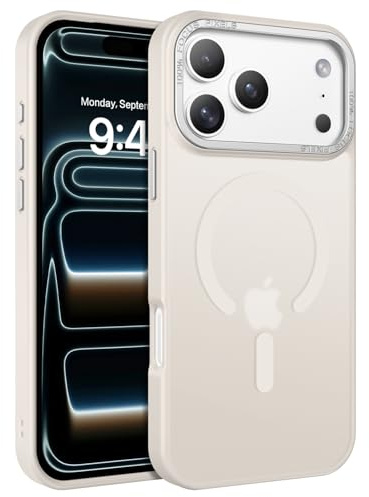 Telaso for iPhone 17 Pro Max Case with MagSafe, Skin-Friendly Touch Magnetic Slim Shockproof Protective Phone Cases for iPhone 17 Pro Max 6.9, Light Grey