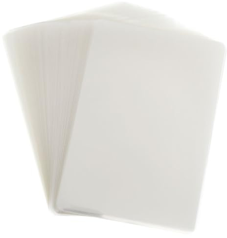 OSOLADY 100 Sheets Laminating Sheets Protective Plastic Films Plastic Material Tight Seal Excellent Clarity for Card Picture and File Lamination