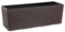 Lamela Blumenkasten Balkonkasten Rattan Optik inkl. Einsatz Mokka Kunststoff L 56 cm Begonia