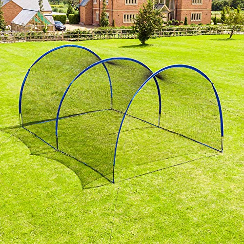 Fortress Pop-Up Baseball Schlägerkäfig (Batting Cage) – Schlagen und Werfen Übungen (12m (geschlossen))