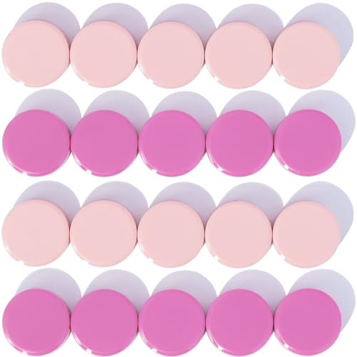 DUJEQM Starka kylskåpsmagneter, 20 stycken, Rosa, Metall, Rund, Dekorativa magneter, Starkt grepp, Bordsmagneter för whiteboard