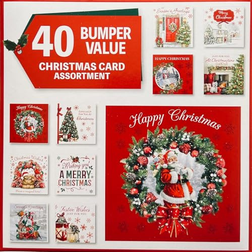 Lot de 40 cartes de Noël assorties