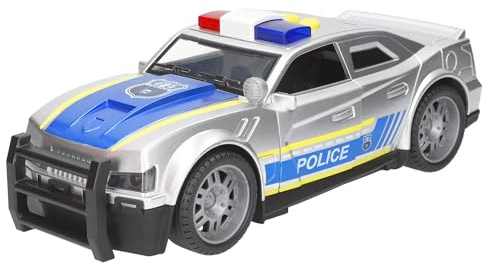 ColorBaby Speed & Go Coche policía Juguete, con Luces y Sonidos, Puertas Apertura Manual, Sistema de fricción, Escala 1:14, para niños a Partir de 3 años (39055)